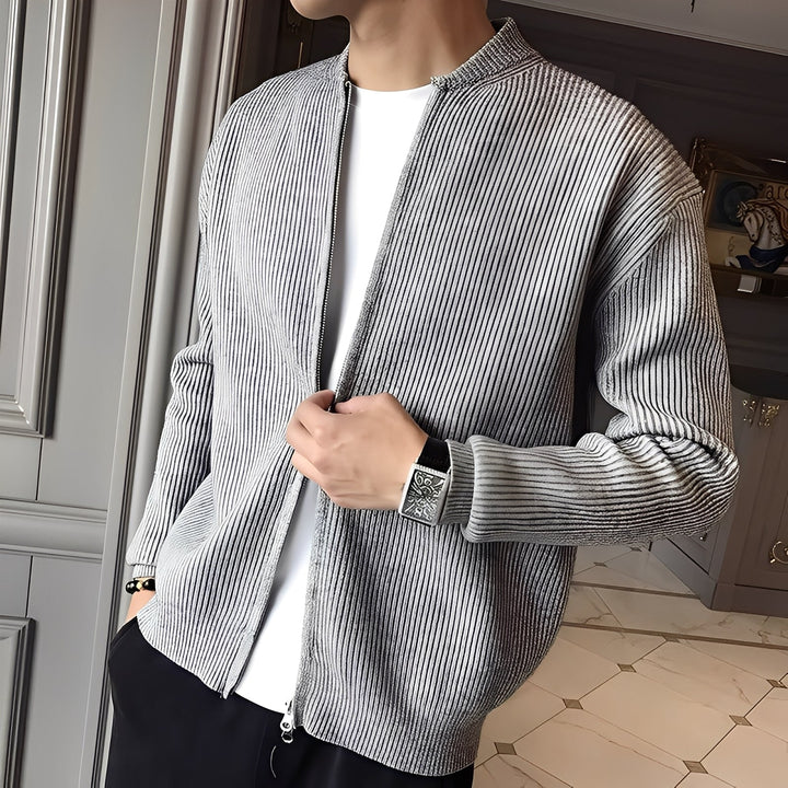 Damon – Herren Retro-Pullover mit Reißverschluss