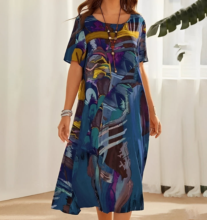 Theresa - Locker geschnittenes, bedrucktes Kleid für Damen
