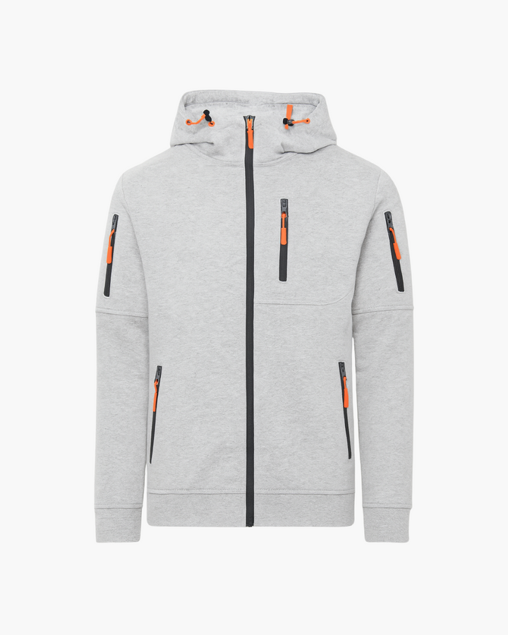 Tech-Fit Sweatjacke mit Reißverschlusstaschen
