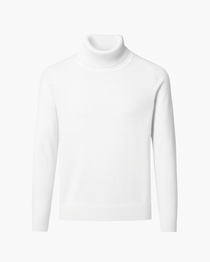 Feinstrick Rollkragenpullover mit Rippkragen