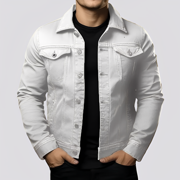 Maxwell - Vintage-Herren-Jeansjacke aus strapazierfähigem Denim