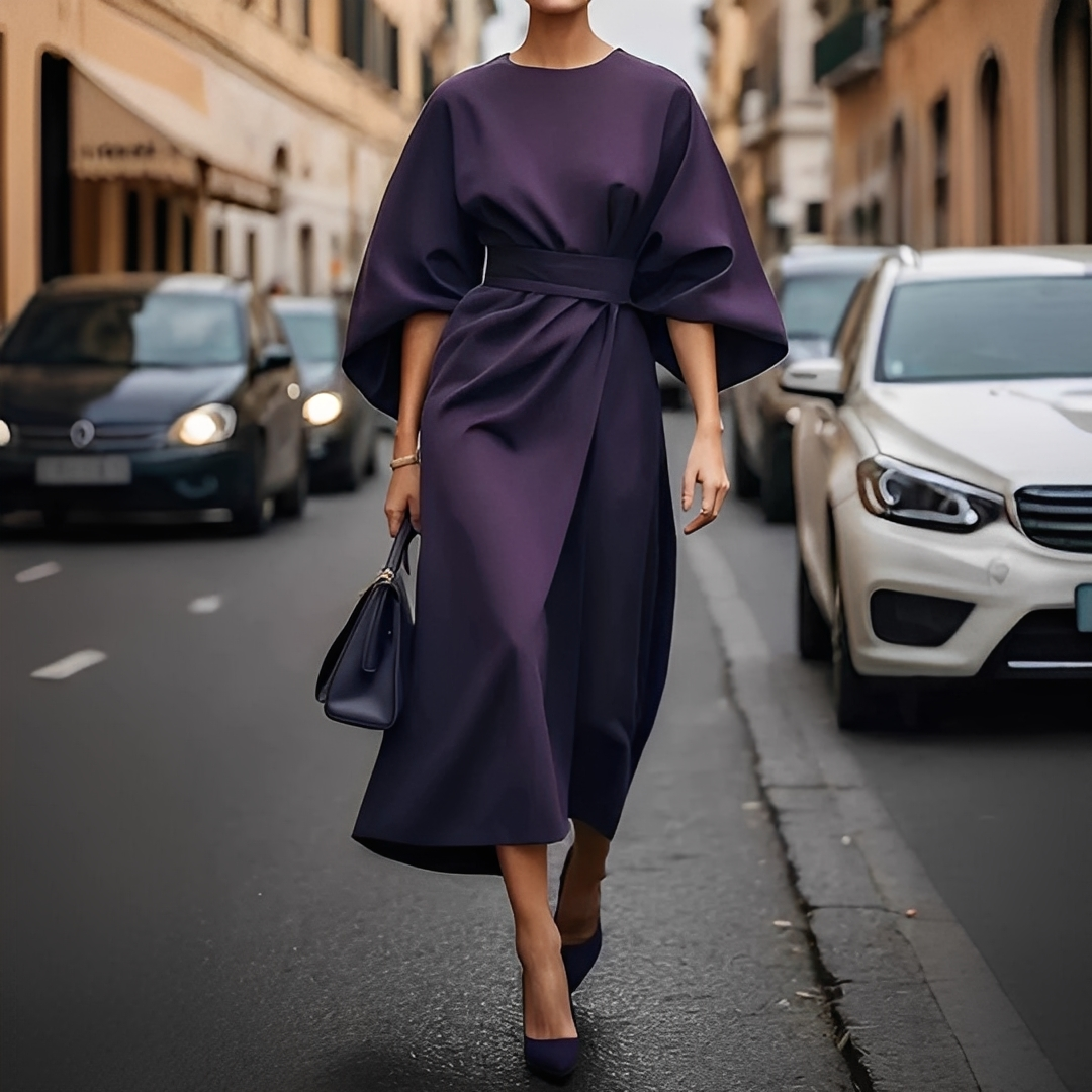 Lauriane - Stilvolles Kleid mit Laternenärmeln für Damen
