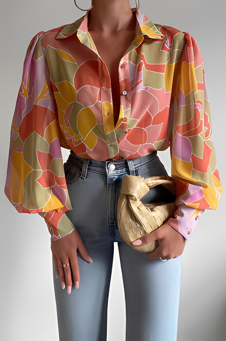Carla - Schicke Bluse mit Laternenärmeln für Damen