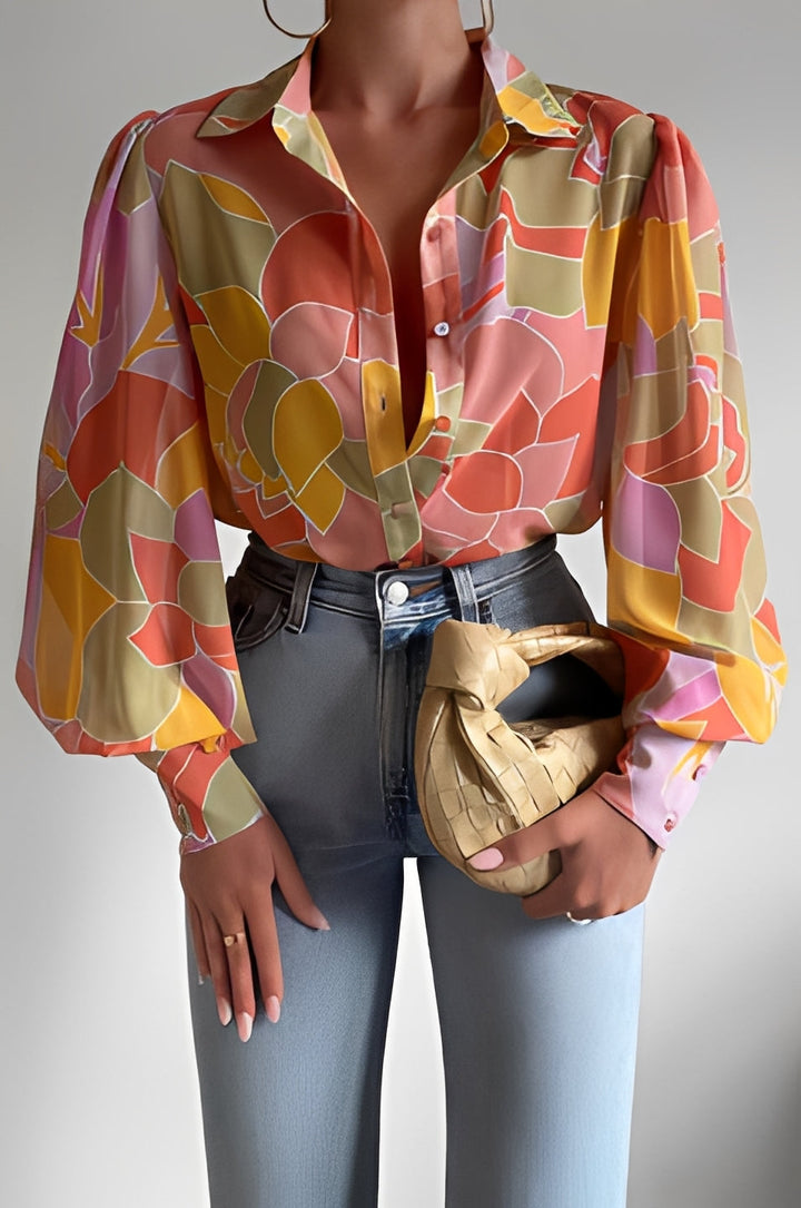 Carla - Schicke Bluse mit Laternenärmeln für Damen