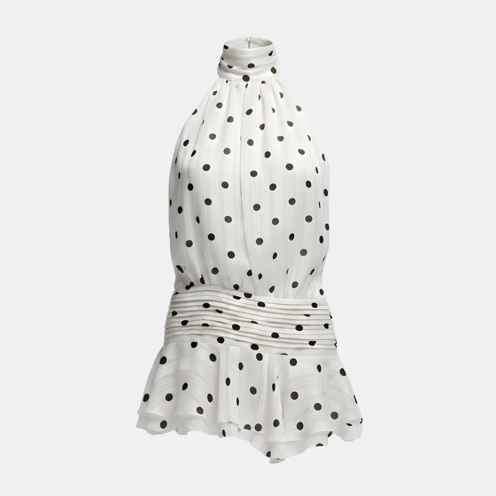 Amelie – Pleated Halter Summer Dress - Image 13