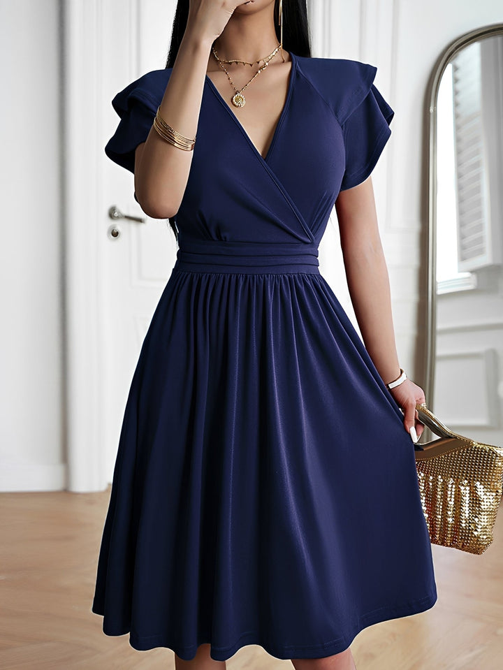 Laura - Elegantes V-Ausschnitt-Kleid für Damen