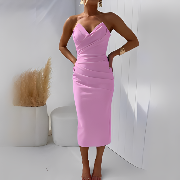 Wanda - Elegantes schulterfreies Kleid für Frauen
