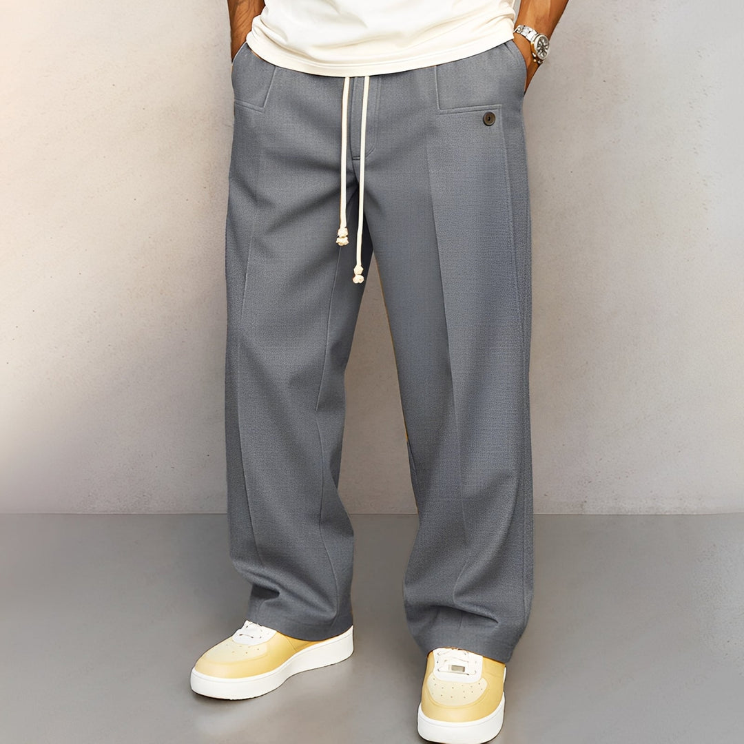 Conor - Bequeme Herrenhose mit geradem Schnitt und Kordelzug