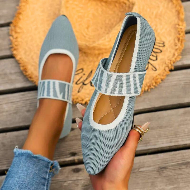Damen Orthopädische Ballerinas Elastisches Band