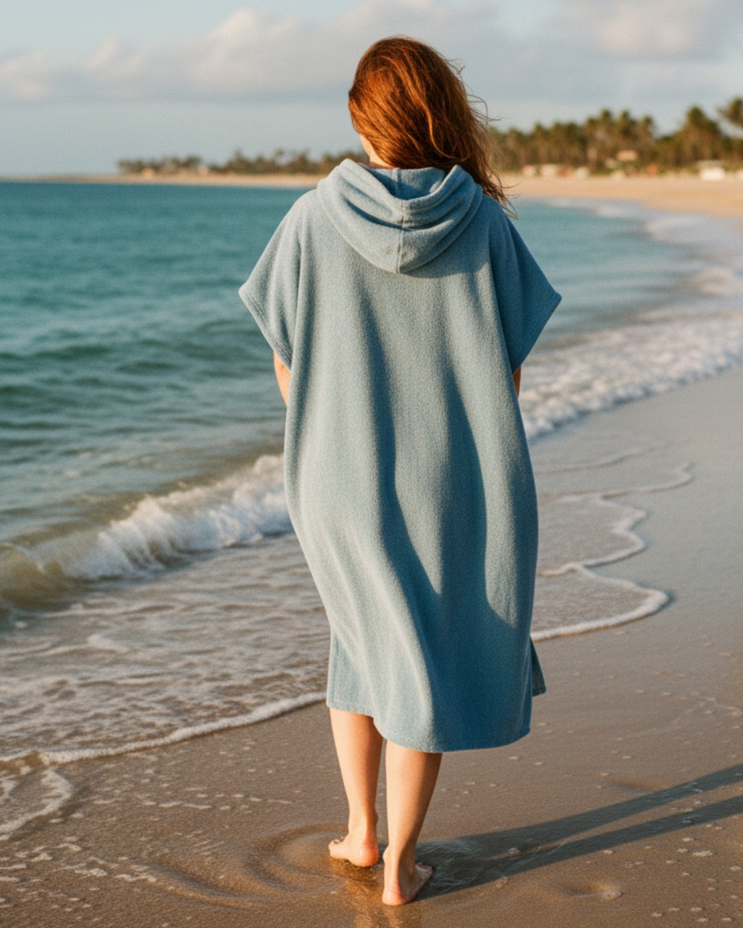 Melanie | Damen Sommer Strand Poncho Kleid