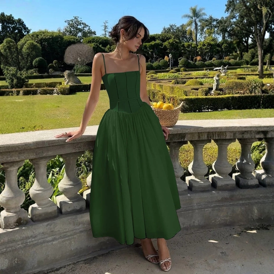 Veronika | Damen Hochzeitsgast Elegantes Korsett Midikleid