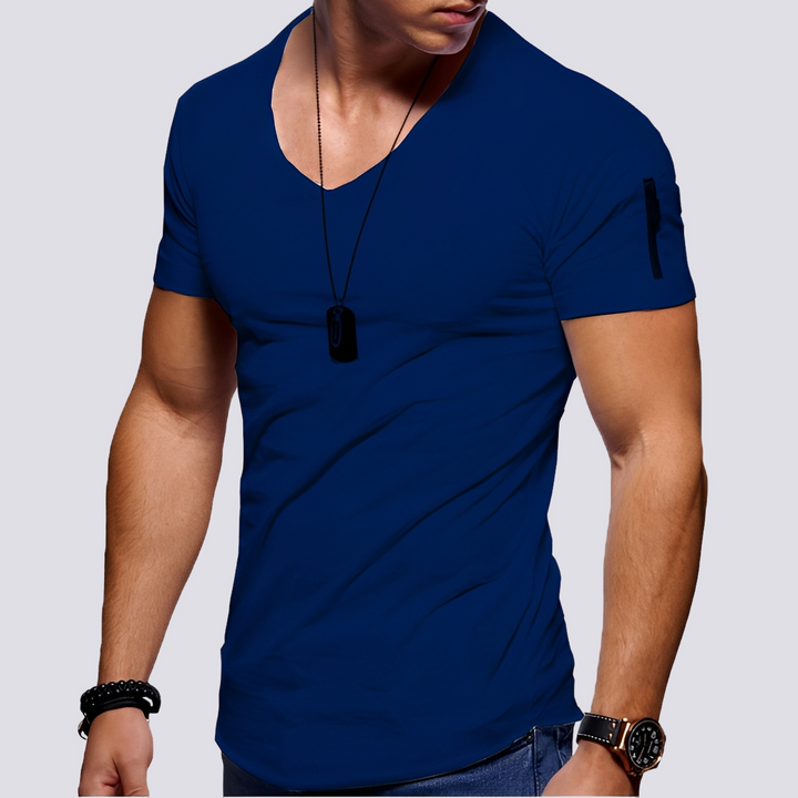 Louis - Lässiges Slim-Fit-Shirt mit V-Ausschnitt für Herren