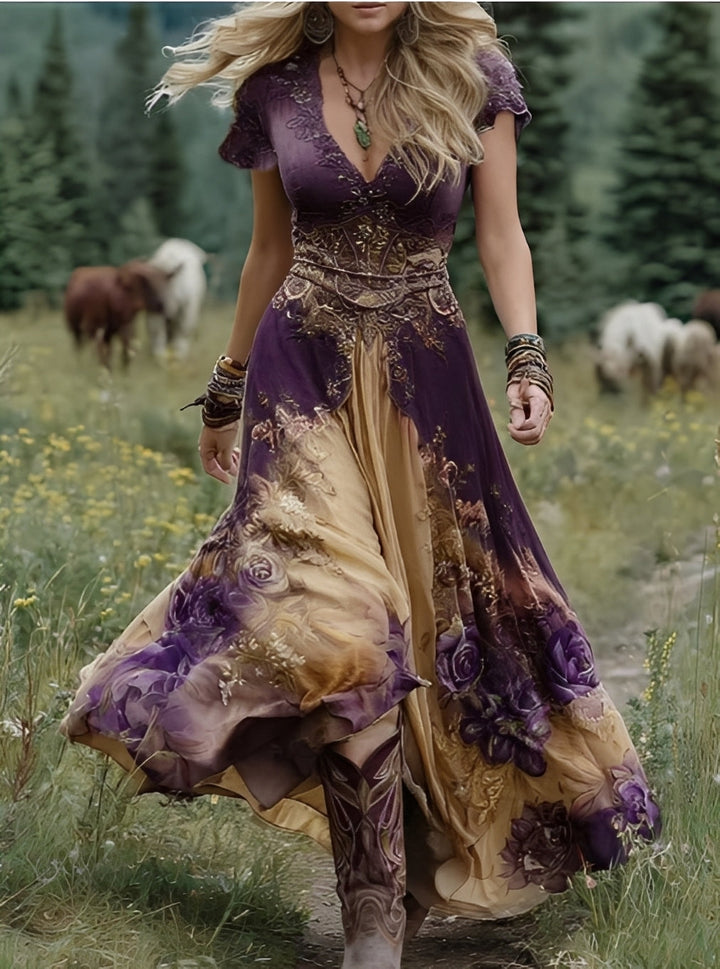 Erica - Stilvolles Maxikleid für Damen mit Blumendesign