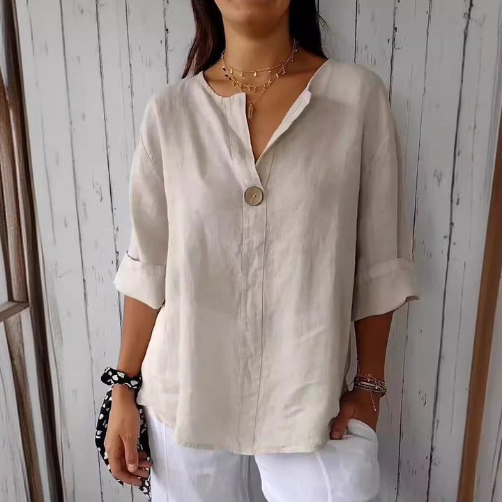 Arabella - Weite Bluse für Damen mit V-Ausschnitt