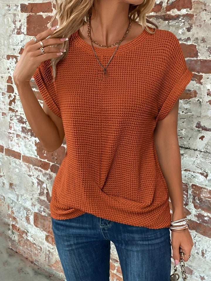 Annie - Stilvolles kurzärmeliges Waffelshirt für Damen