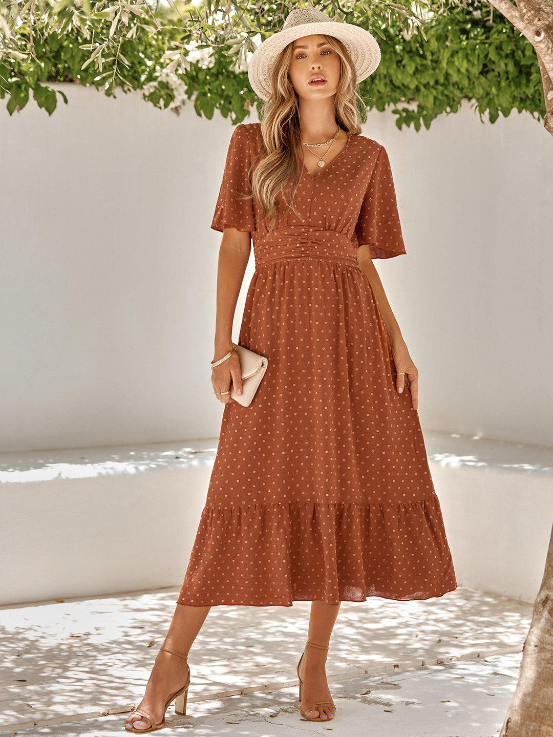 Keira - Stilvolles Wickelkleid mit Gürtel für Damen