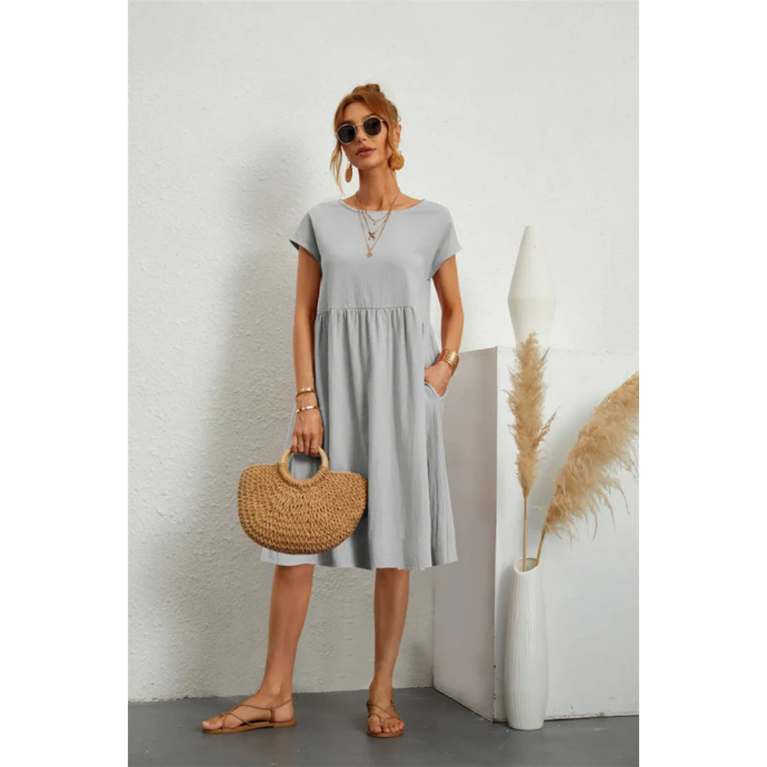 Lara – Stylish short-sleeved summer dress for women - Image 6