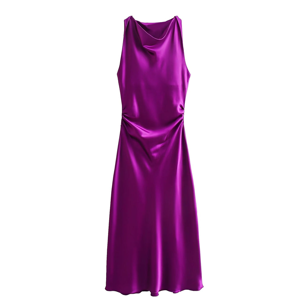 Veronica - Elegantes Neckholder-Midikleid für Damen