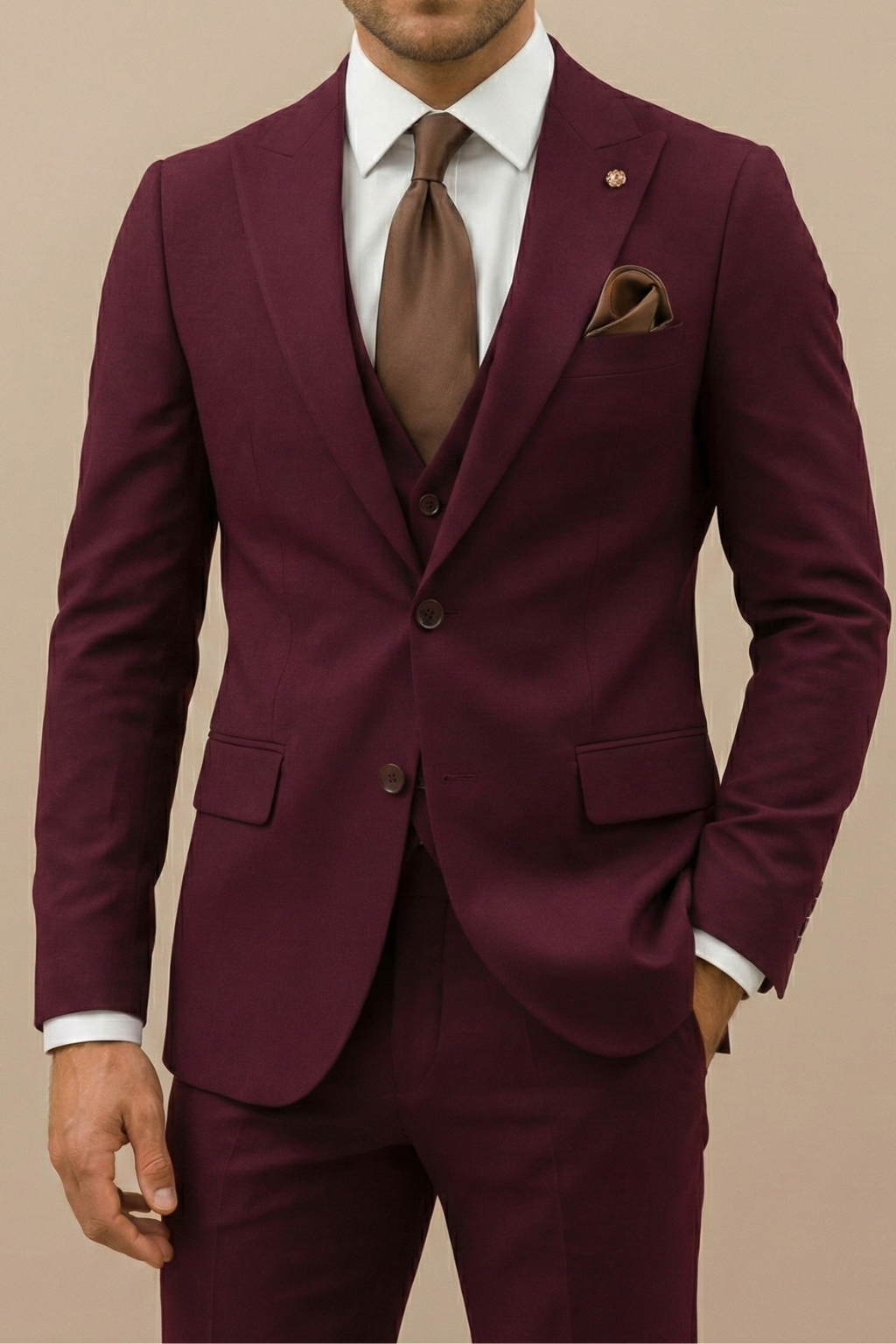 Elias | Herren Frühlings Moderner Dreiteiliger Anzug Set