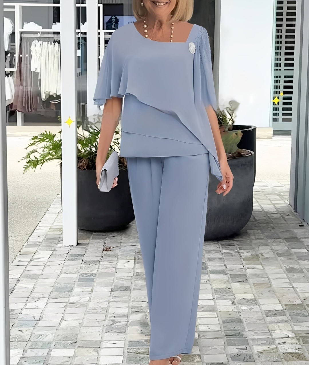 Leah - Elegantes, locker geschnittenes Damen-Zweiteiler-Set
