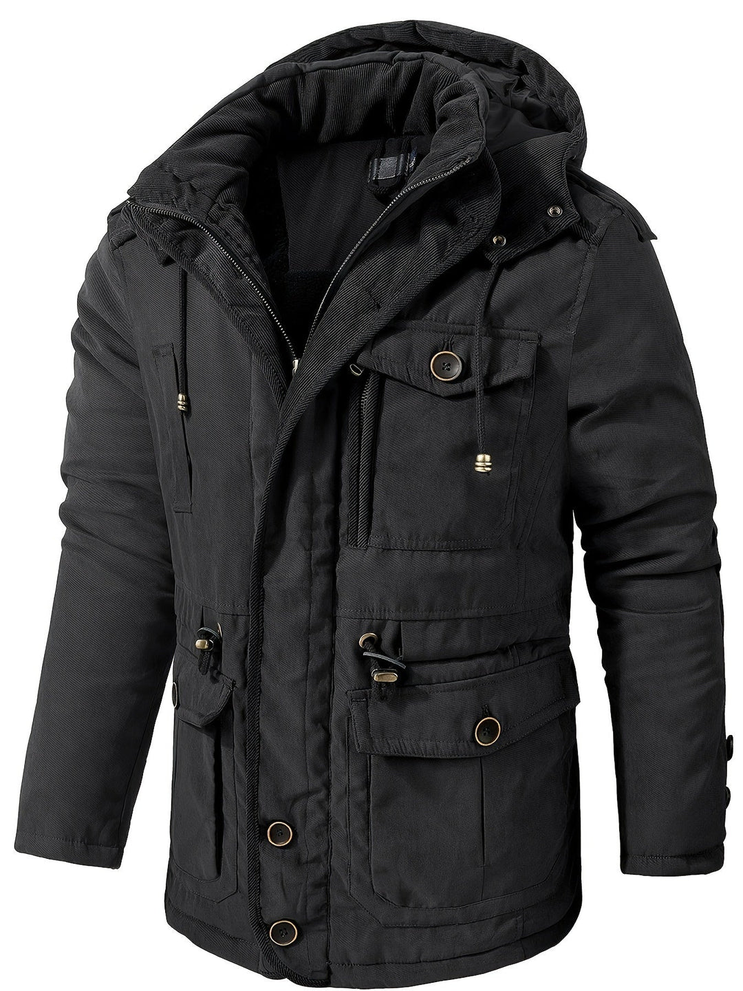 Richard | Herren warme Freizeitjacke mit Kapuze für den Winter