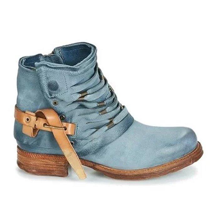 Hanna | Damen Lässige Stiefeletten mit seitlicher Schnalle