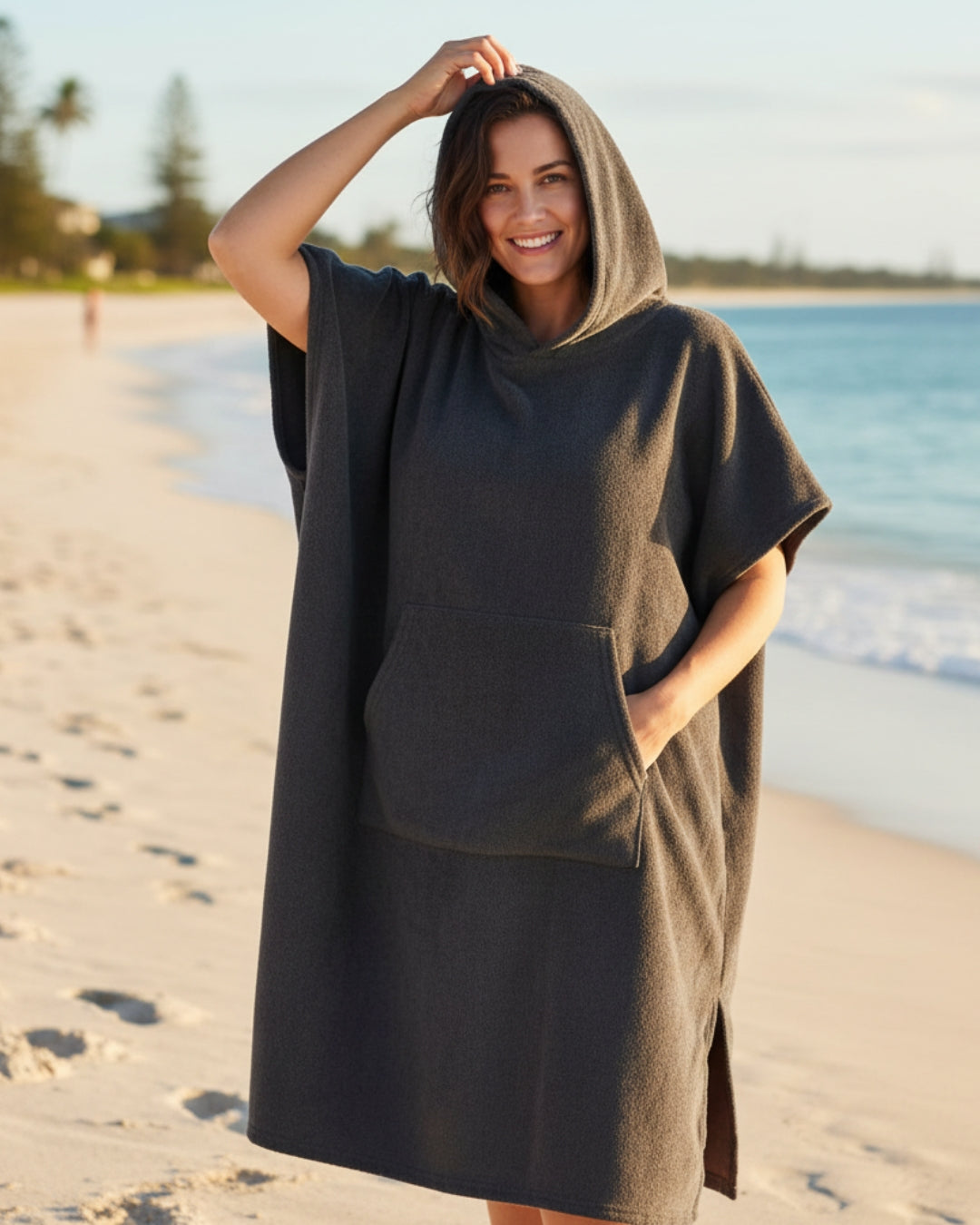 Melanie | Damen Sommer Strand Poncho Kleid