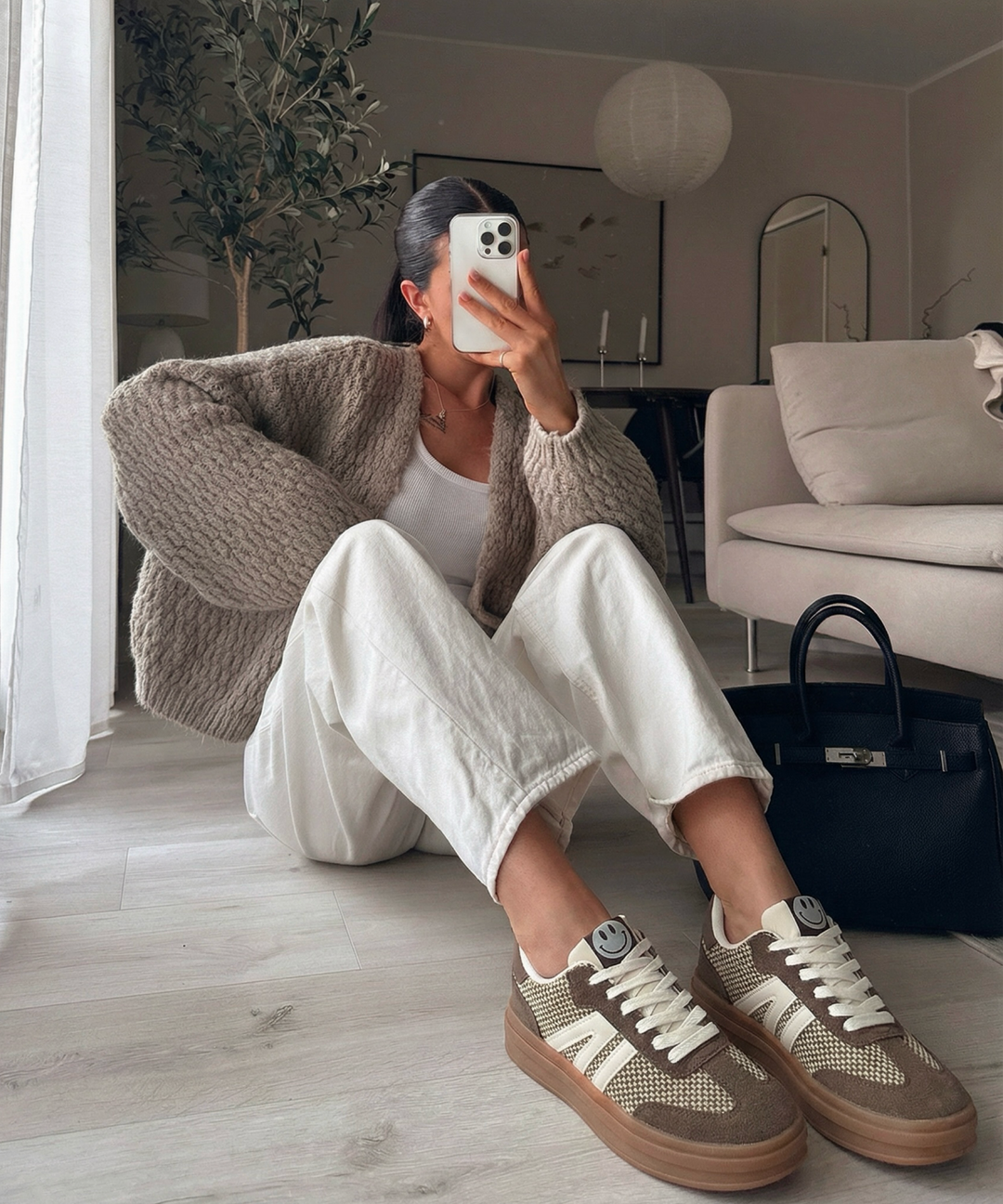 Sneaker Smiley Braun Ladypolitan ♡
