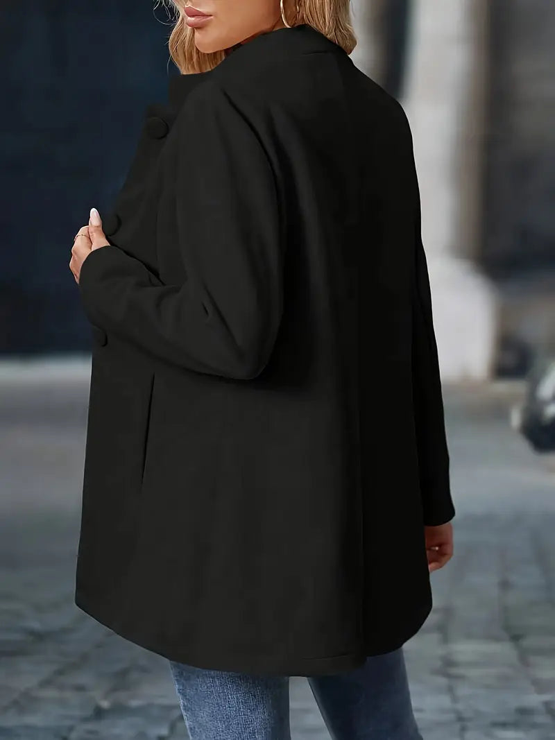 Übergangsjacke elegant für Damen – Stehkragen mit Knopfleiste