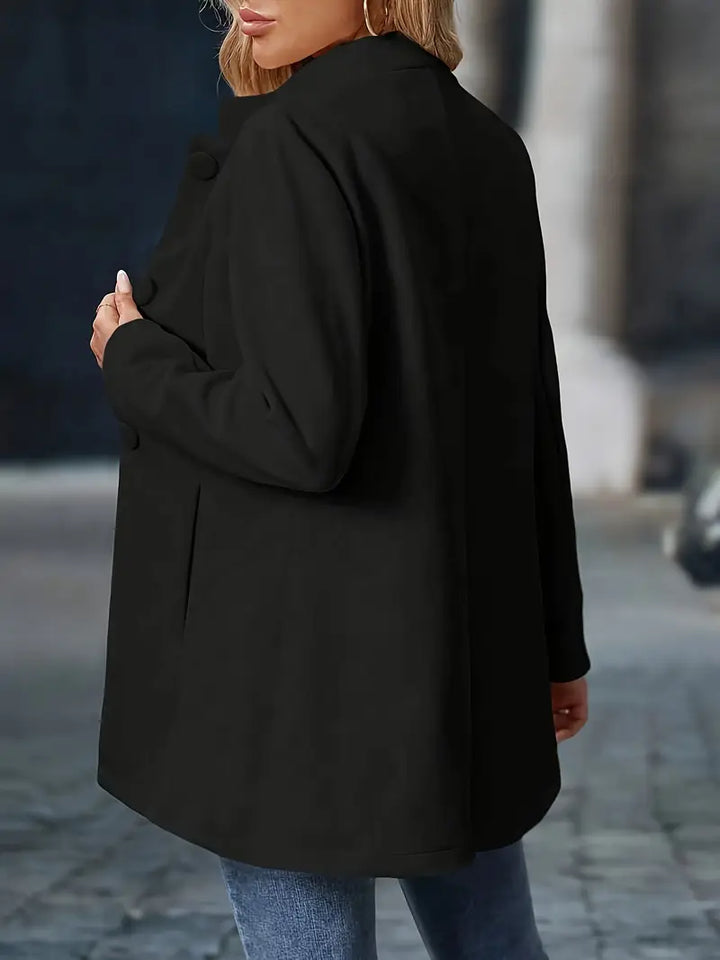 Übergangsjacke elegant für Damen – Stehkragen mit Knopfleiste