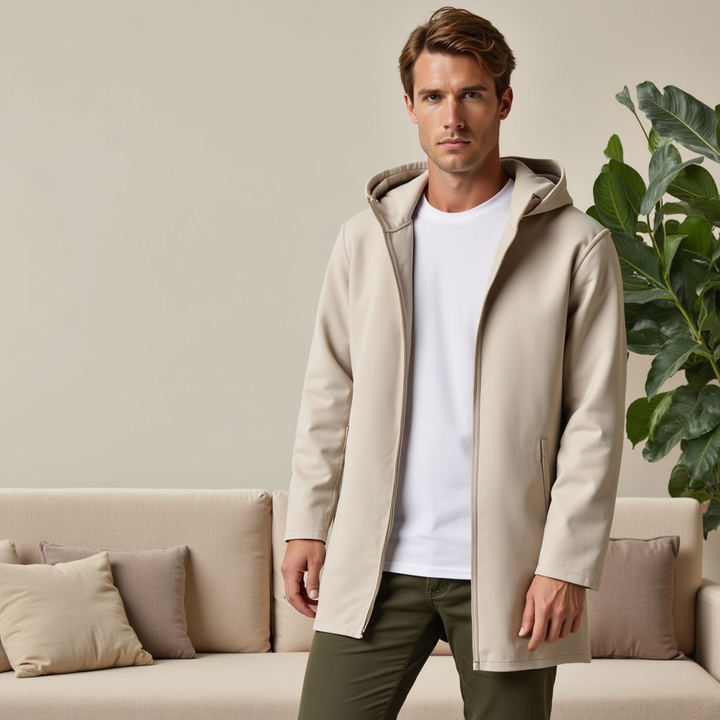 Giacca Uomo Leggera Resistente con Cappuccio e Zip - Vesarelli