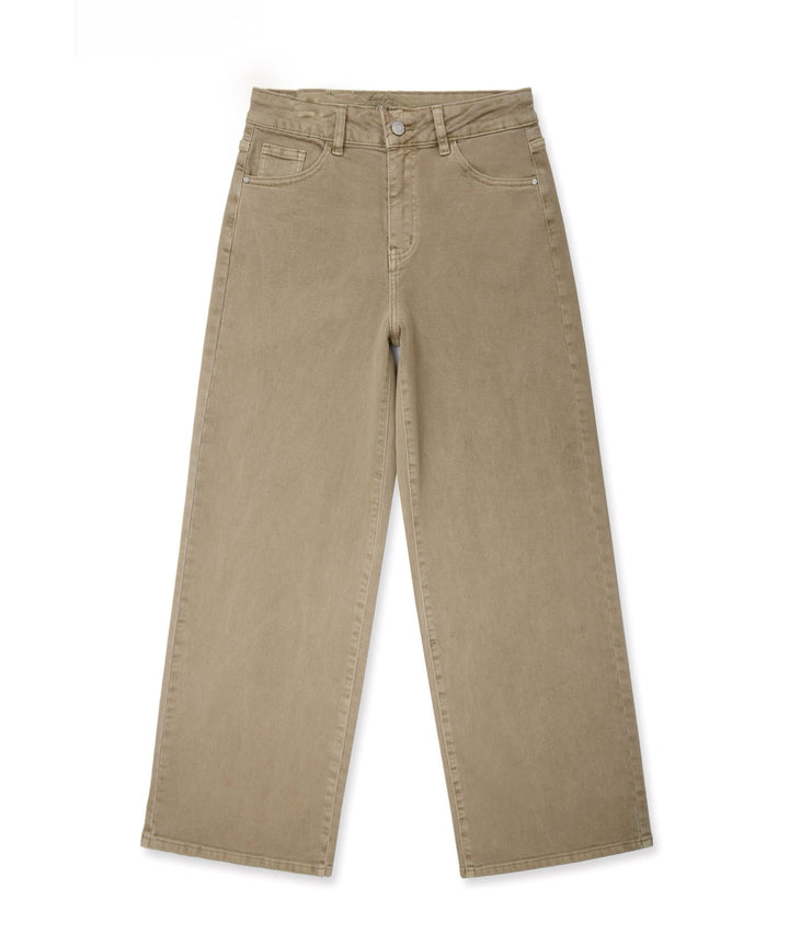 Stretch Wide Leg Jeans Harbi Camel Ladypolitan ♡