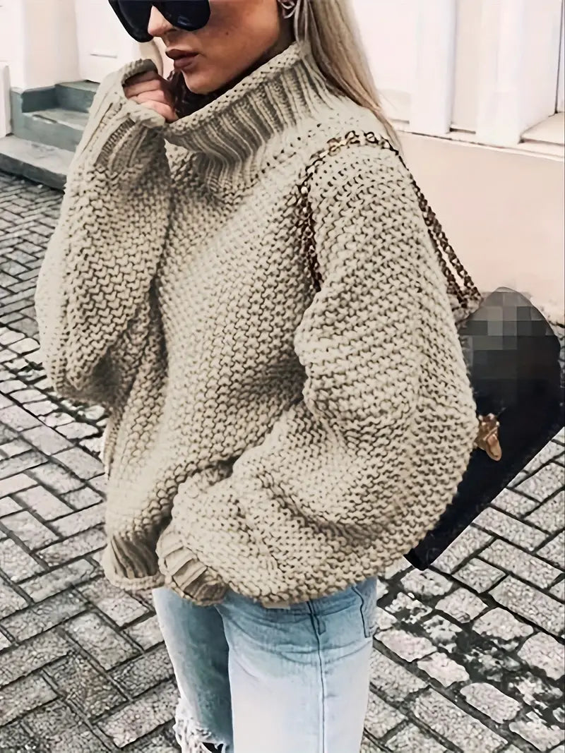 Vale – Unifarbener Rollkragenpullover