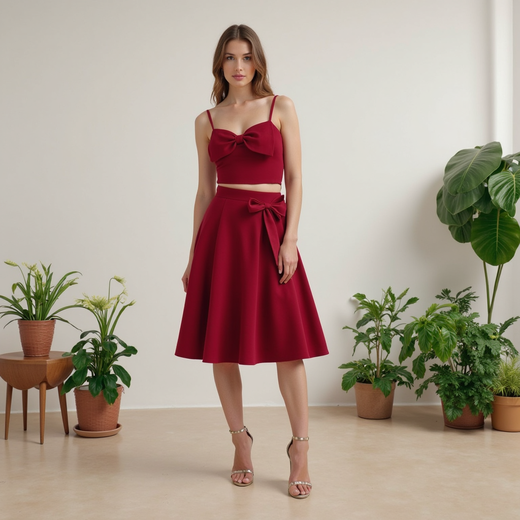 Gonna Donna Classica Vita Alta Cintura Integrata - Vesarelli