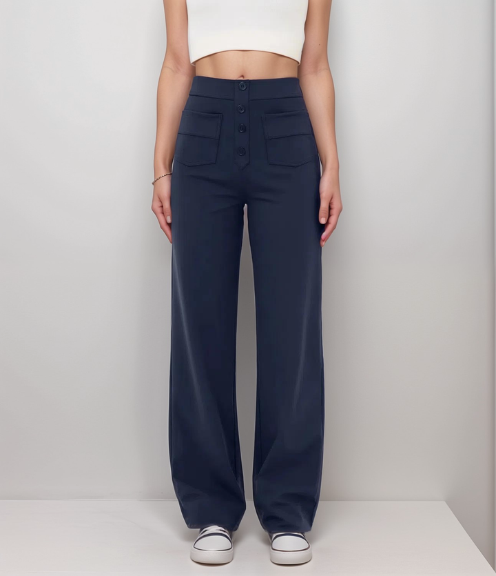 Damen Hose mit hoher Taille und figurformender Passform