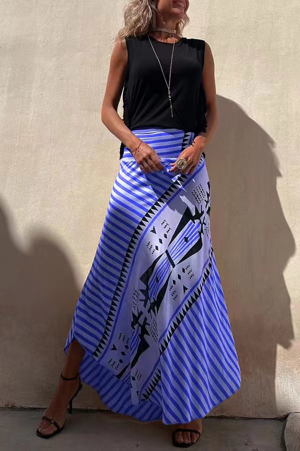 Stefanie – Women’s Elastic Waist Maxi Skirt - Image 18