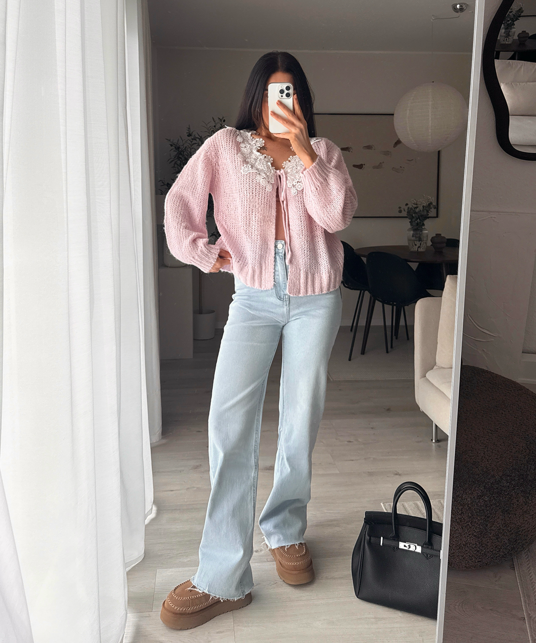 Cardigan Hina mit Spitze Rosa Ladypolitan ♡