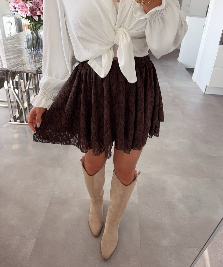 Hosenrock mit Spitze Liwa Braun Ladypolitan ♡