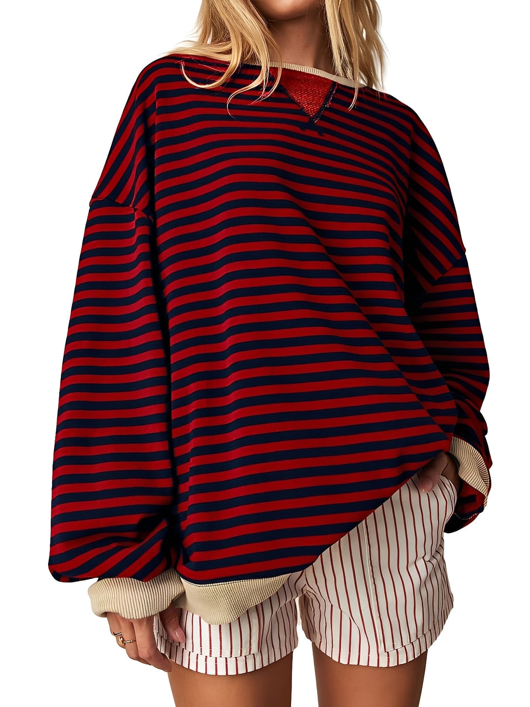 Judith - Eleganter gestreifter Damenpullover