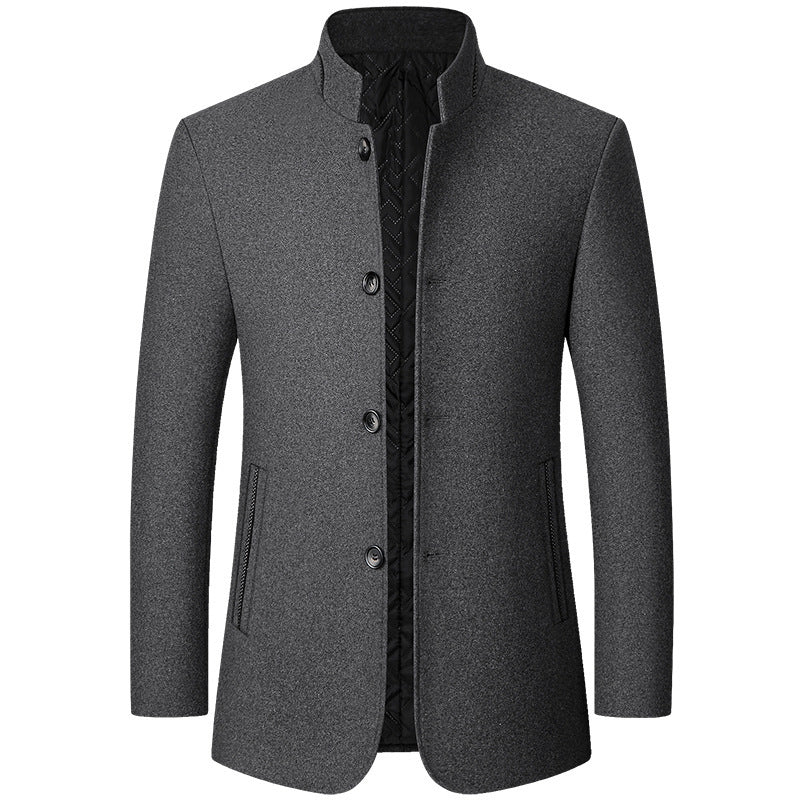 Carlos - Eleganter Wollmantel mit Knöpfen für Herren
