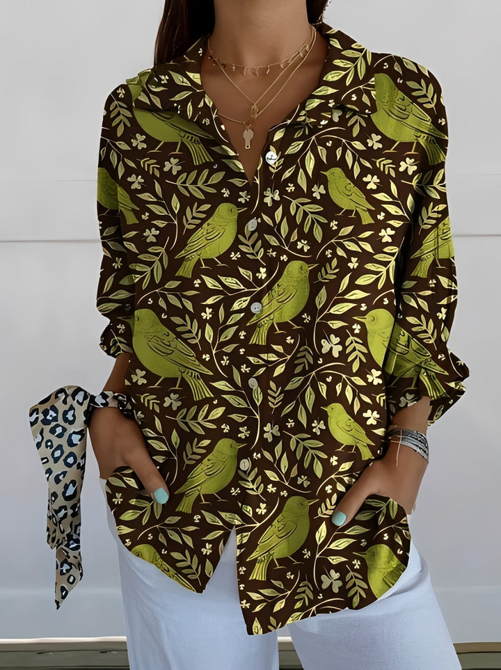 María – Stilvolle Damenbluse mit modernem Print