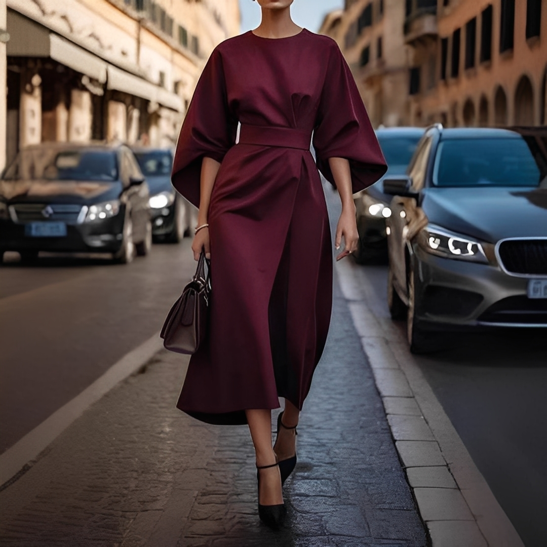 Lauriane - Stilvolles Kleid mit Laternenärmeln für Damen