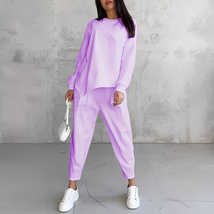 Mélisande - Damen-Set aus Pullover mit Rundhals und Hose