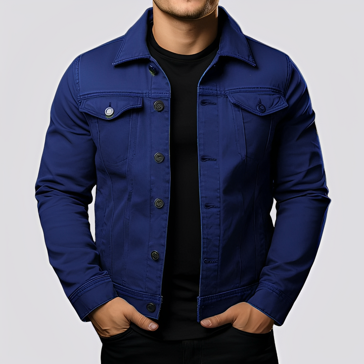 Maxwell - Vintage-Herren-Jeansjacke aus strapazierfähigem Denim