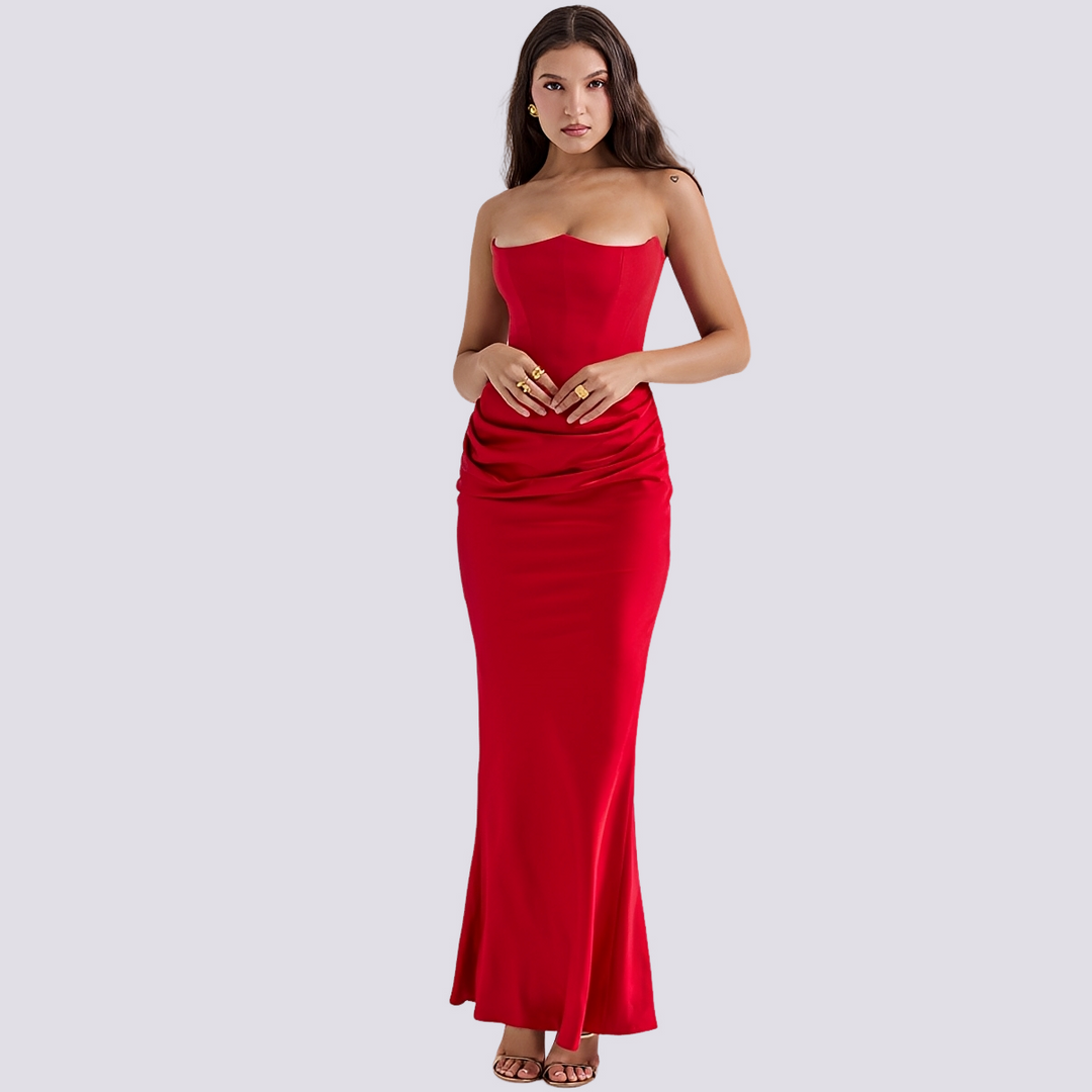 Sally - Elegantes trägerloses Korsettkleid für Damen