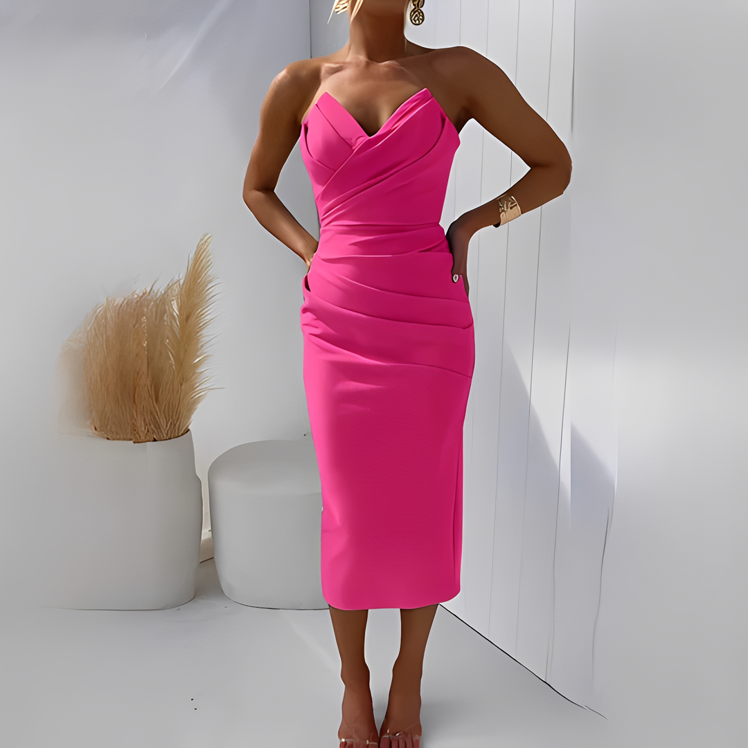Wanda - Elegantes schulterfreies Kleid für Frauen