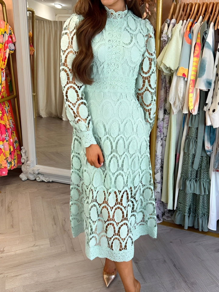 Madeline - Stilvolles Langarm-Maxikleid für Damen