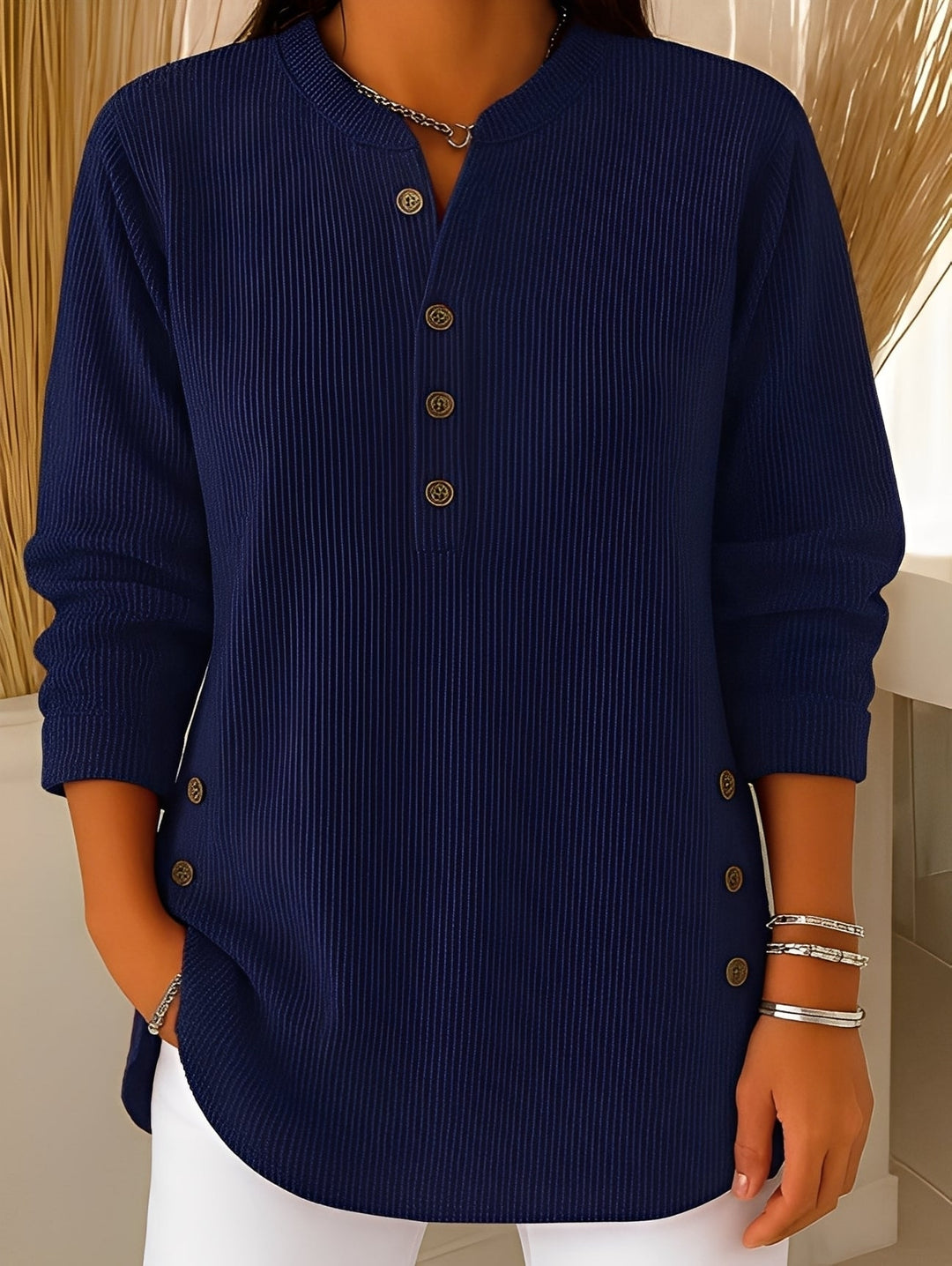 Jocelyn – Bequemer Damen-Pullover mit Knöpfen