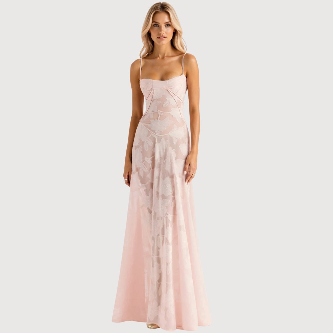 Eva | Damen Hochzeitsgast Kleid Bustier Maxikleid