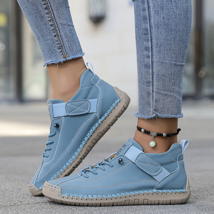 Andrea | Damen Lässige Schnürplattform-Sneaker